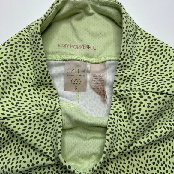 CALIA by Carrie Underwood | Green Confetti Dot Energize Crossover Hem Leggings - Picture 5 of 5